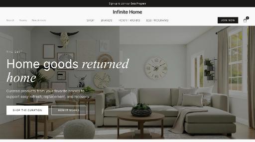 Homepage of Infinite Home